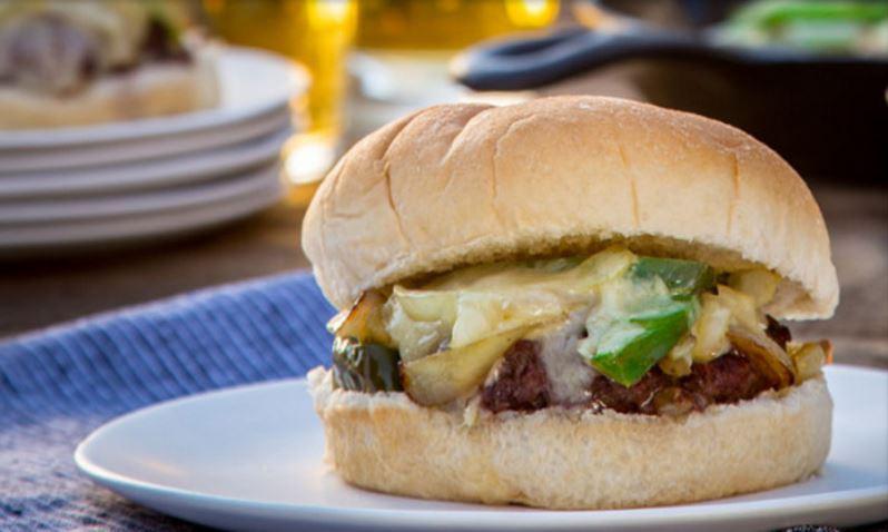 Burger Week Recipe #2 - Philly Cheesesteak Smothered Burgers