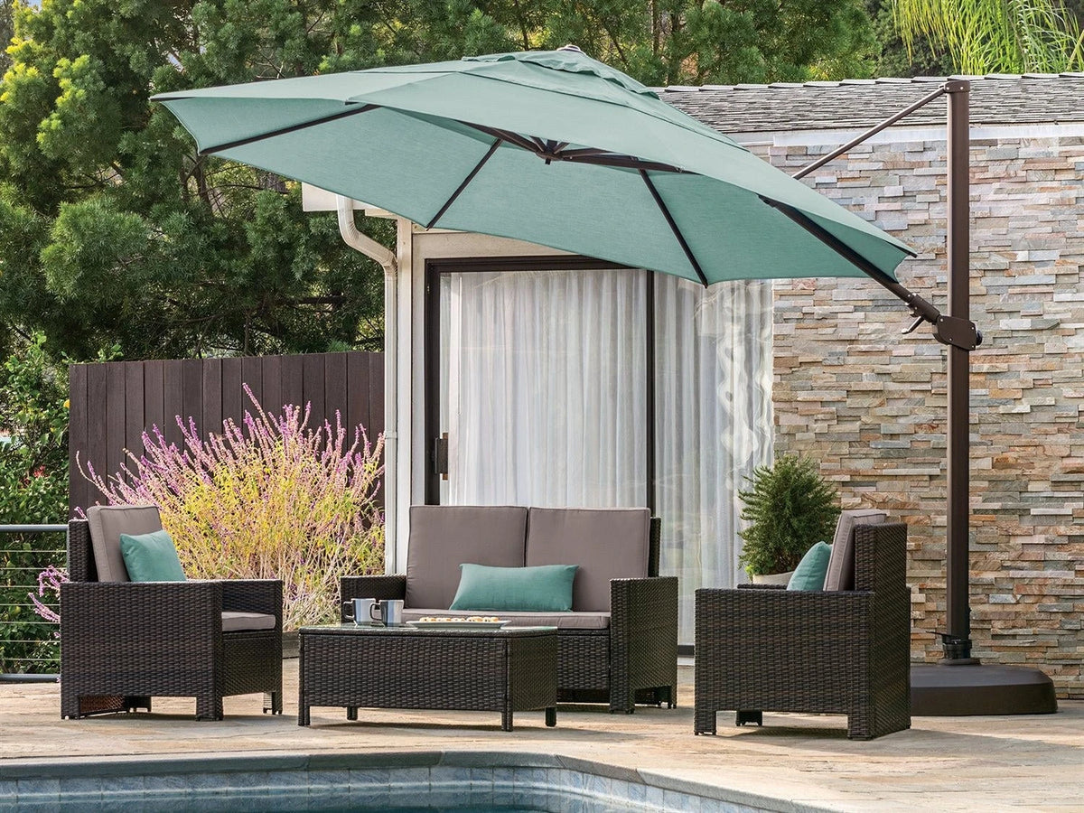 christmas tree shop patio umbrella 11' | Treasure Garden Market Umbrella designed to transform any outdoor space into a sunny retreat 10 ft. Cantilever Umbrella with