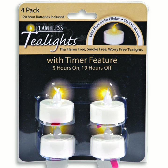 Flameless EverlastingGlow™ LED Tea Lights (4-pack)