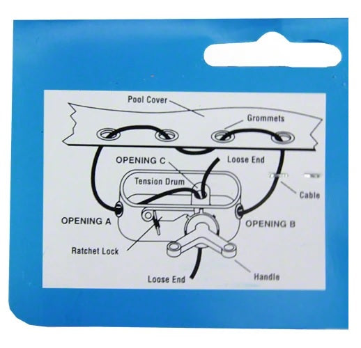 This image shows you how to use a winch with a pool cover.