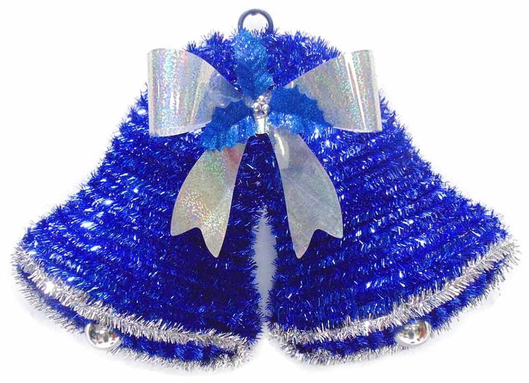 2D Double Bell Tinsel Wreath Wall Decor