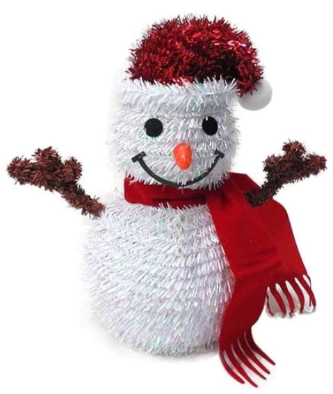 3D Tinsel Snowman Tabletop Decoration