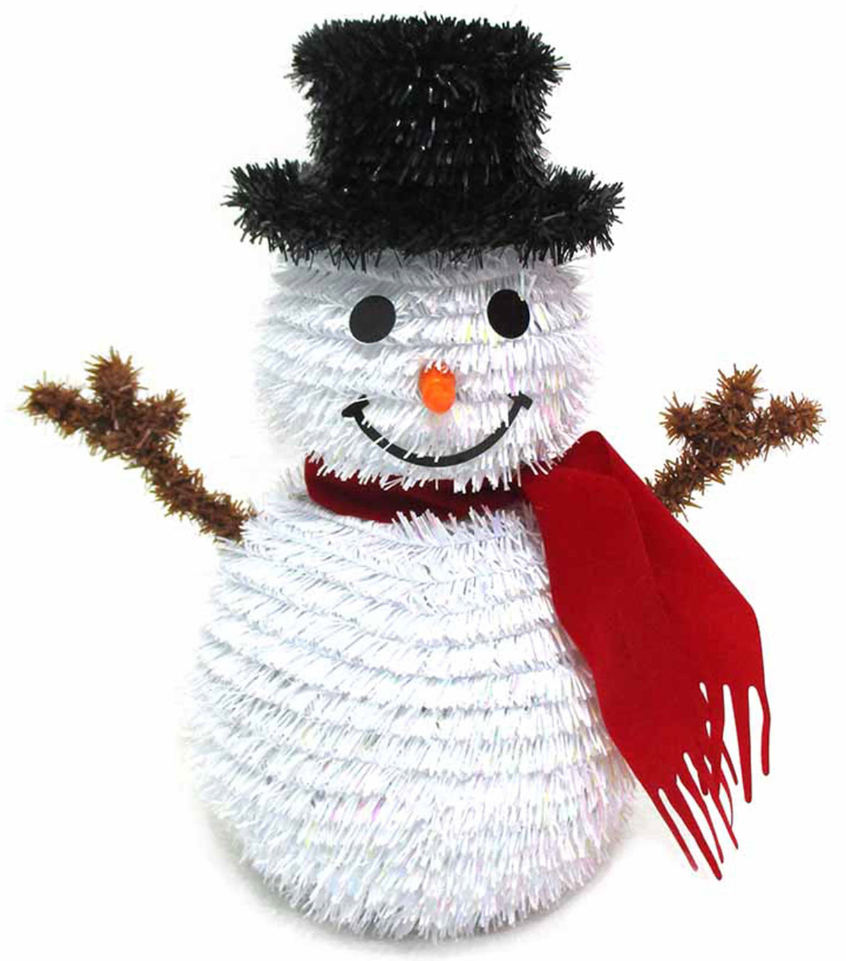3D Tinsel Snowman Tabletop Decoration