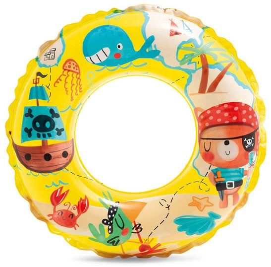 Pirate themed inflatable inner tube.