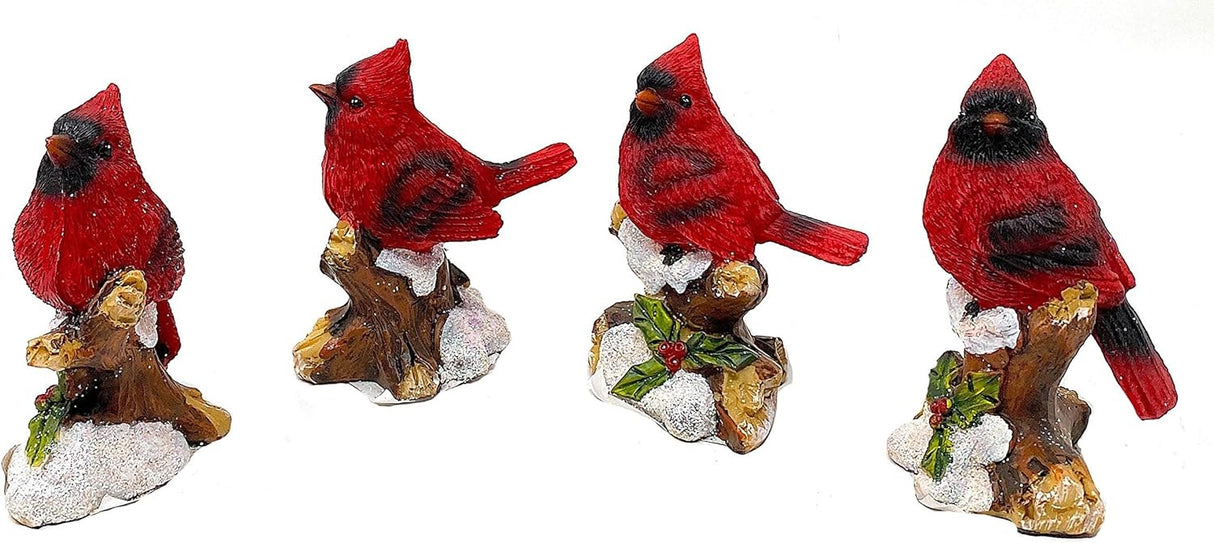 Cardinal on Snowy Branch Resin Decorative Accent