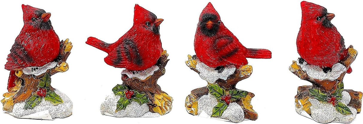 Cardinal on Snowy Branch Resin Decorative Accent