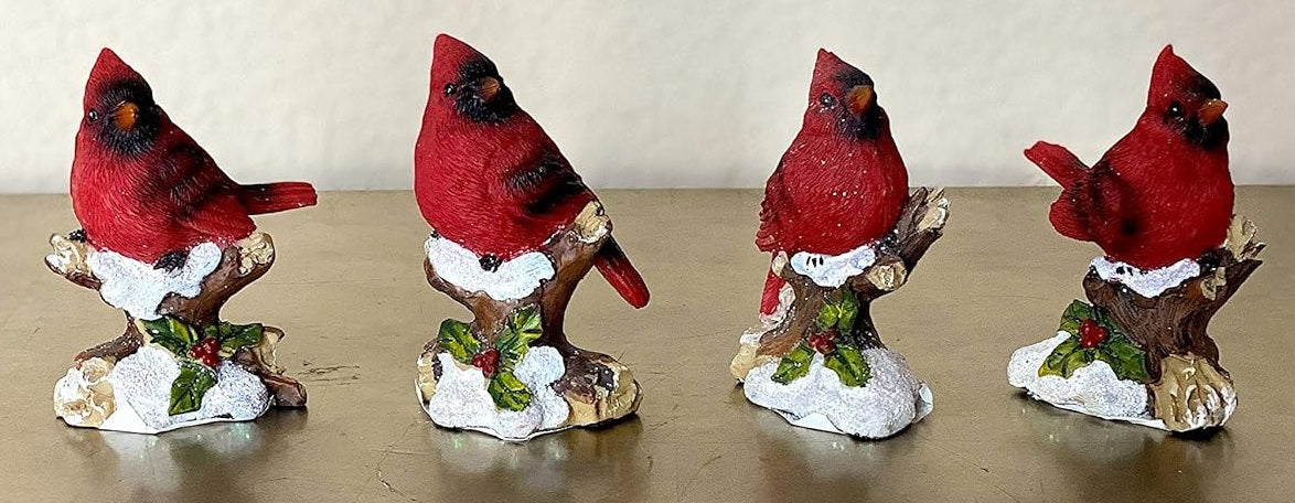 Cardinal on Snowy Branch Resin Decorative Accent