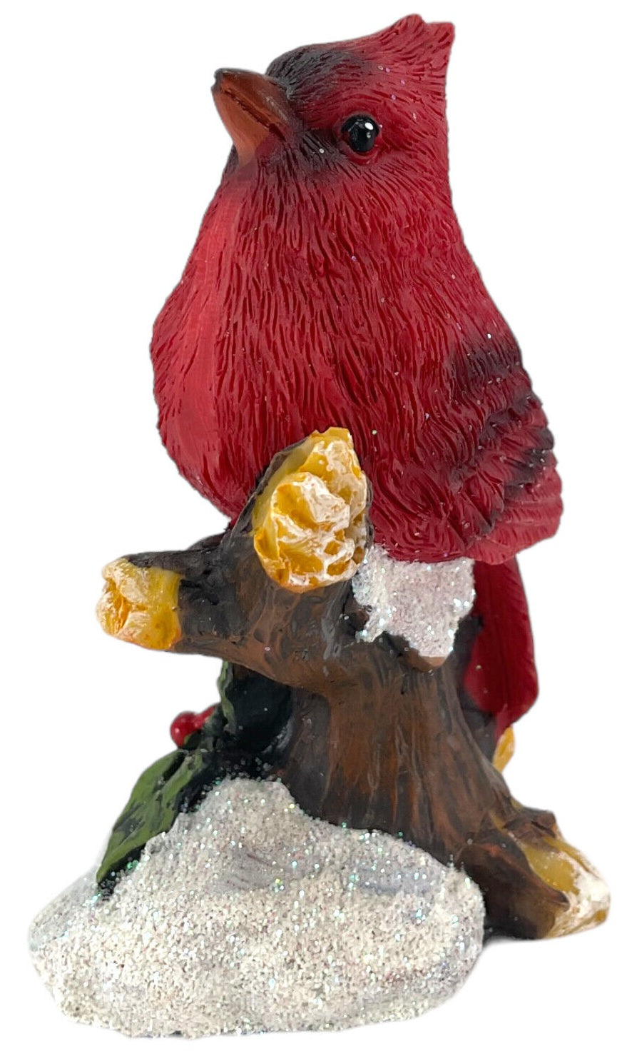 Cardinal on Snowy Branch Resin Decorative Accent