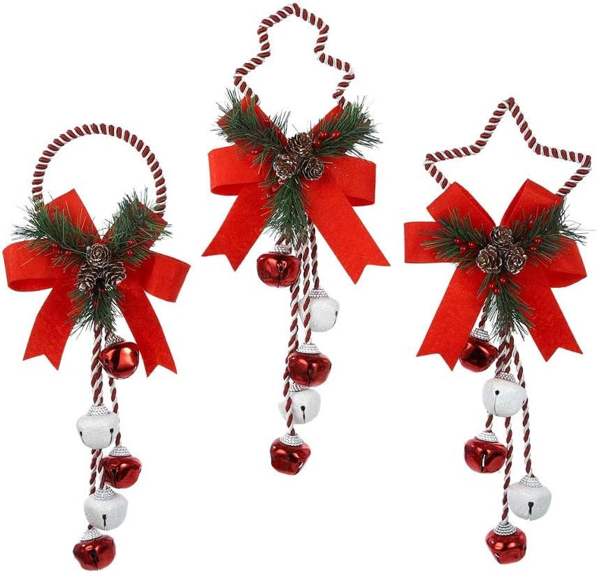 14.5" Peppermint Twist Jingle Bell Door Hanger