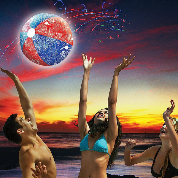 Light Up Beach Ball LED Inflatable Balls Fun Pool Party Toys American Sale