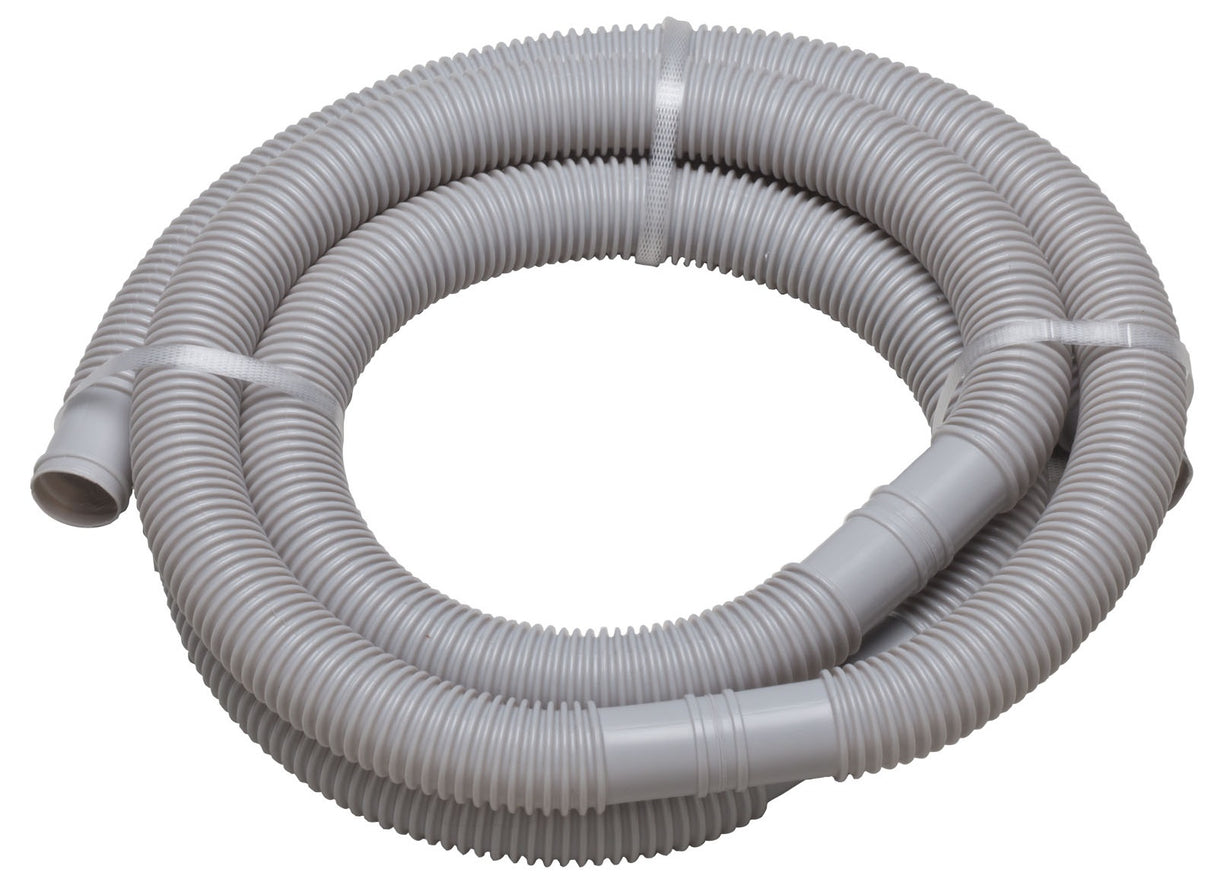 Gray pool hose measuring 1.5 inches wide and 12 feet long.