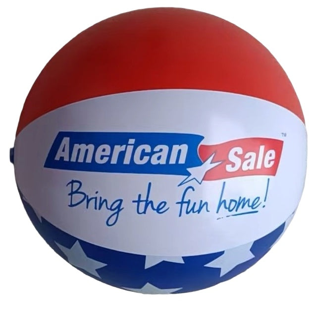 22" Inflatable Patriotic Stars and Stripes American Sale Beach Ball