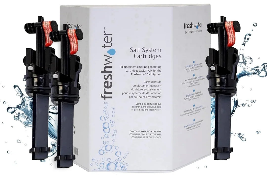 A pack of three FreshWater Salt System Cartridges