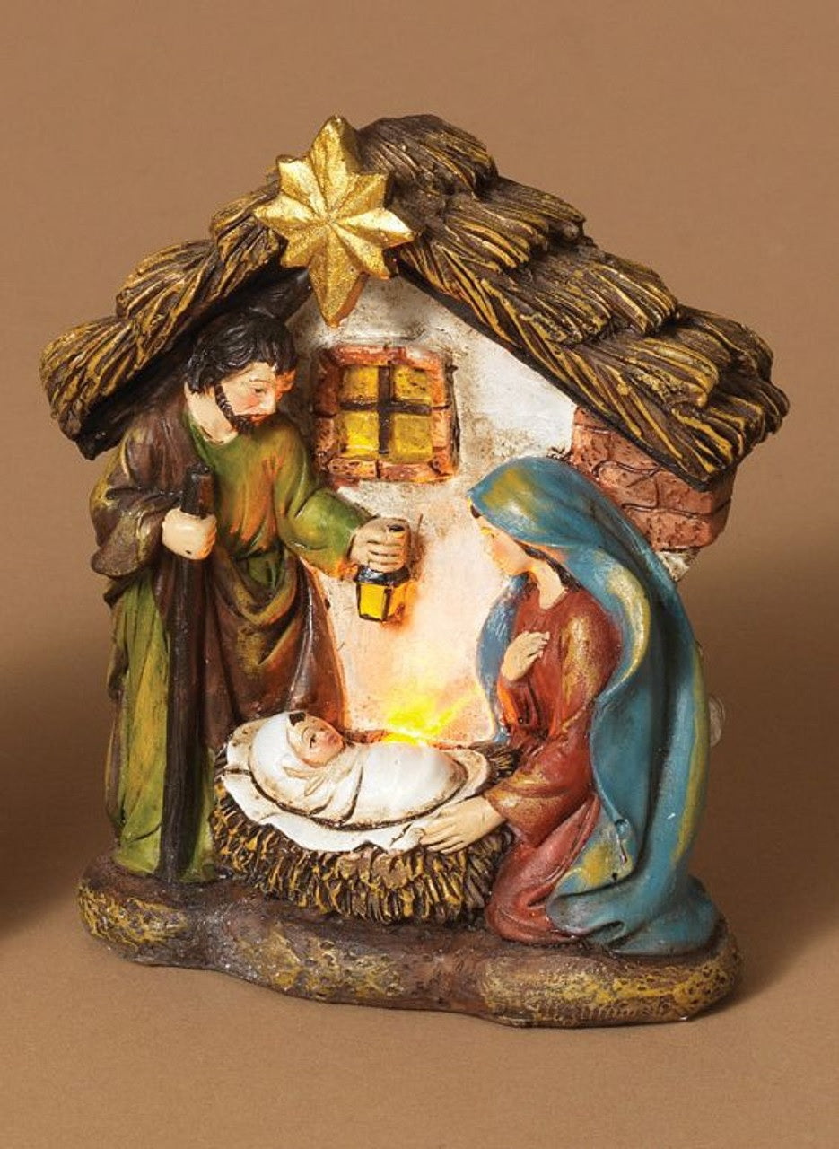 4.5" Battery-Operated LED Nativity Scene Decoration