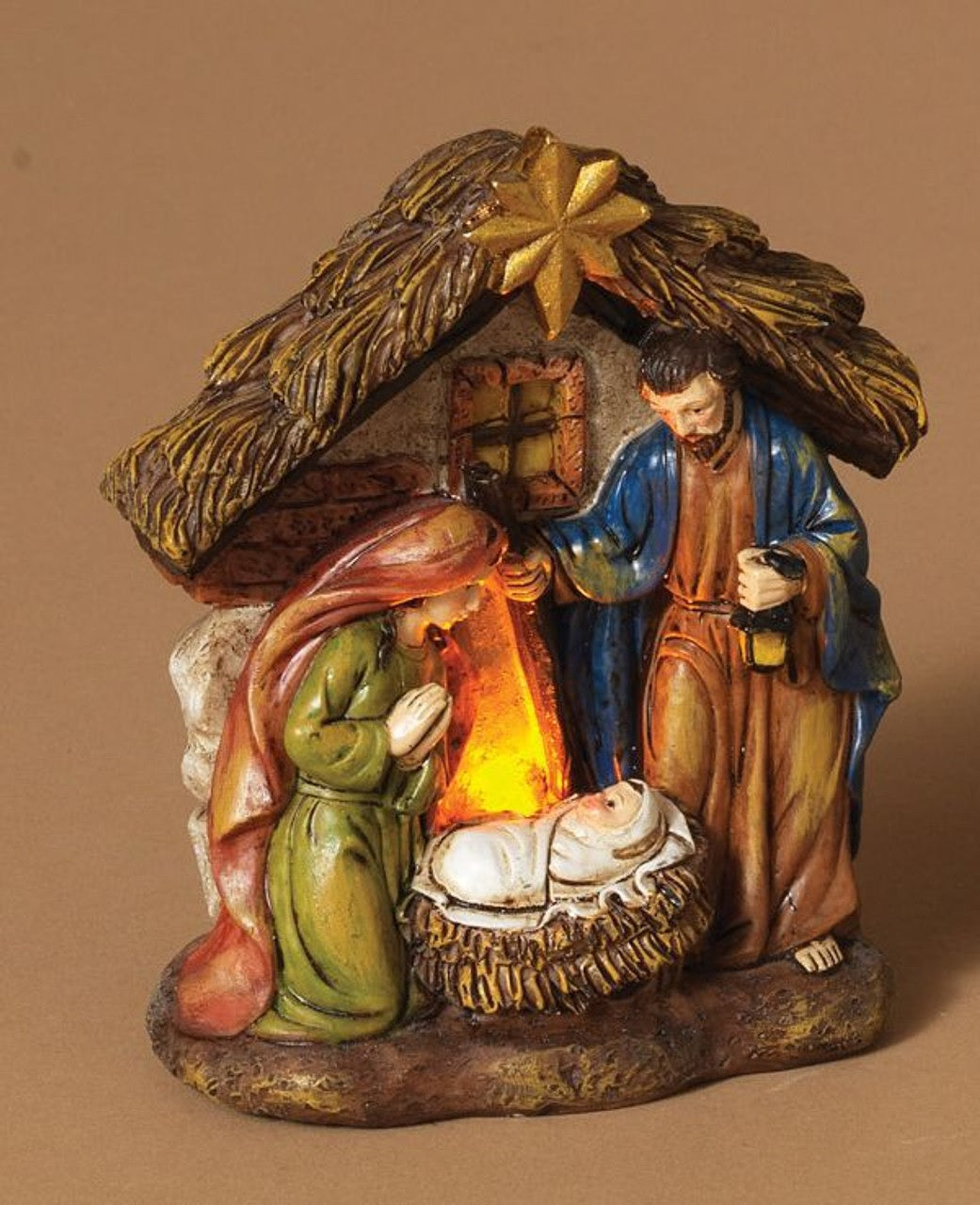 4.5" Battery-Operated LED Nativity Scene Decoration