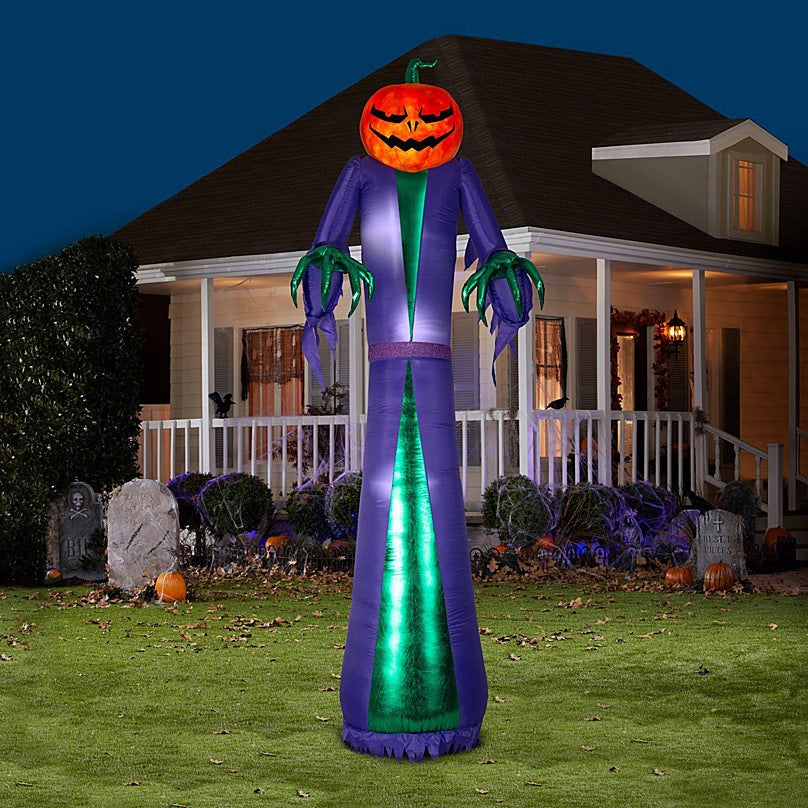 7' Airblown® Inflatable Projection Fire & Ice™ Jack-O'-Reaper by Gemmy