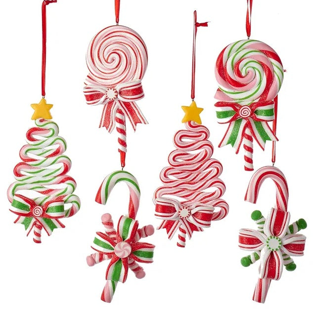 Peppermint Candy Lollipop Ornament
