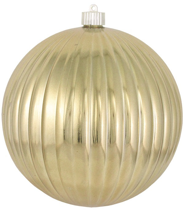 200MM Sonic Gold Shatterproof Ripple Ball Ornament