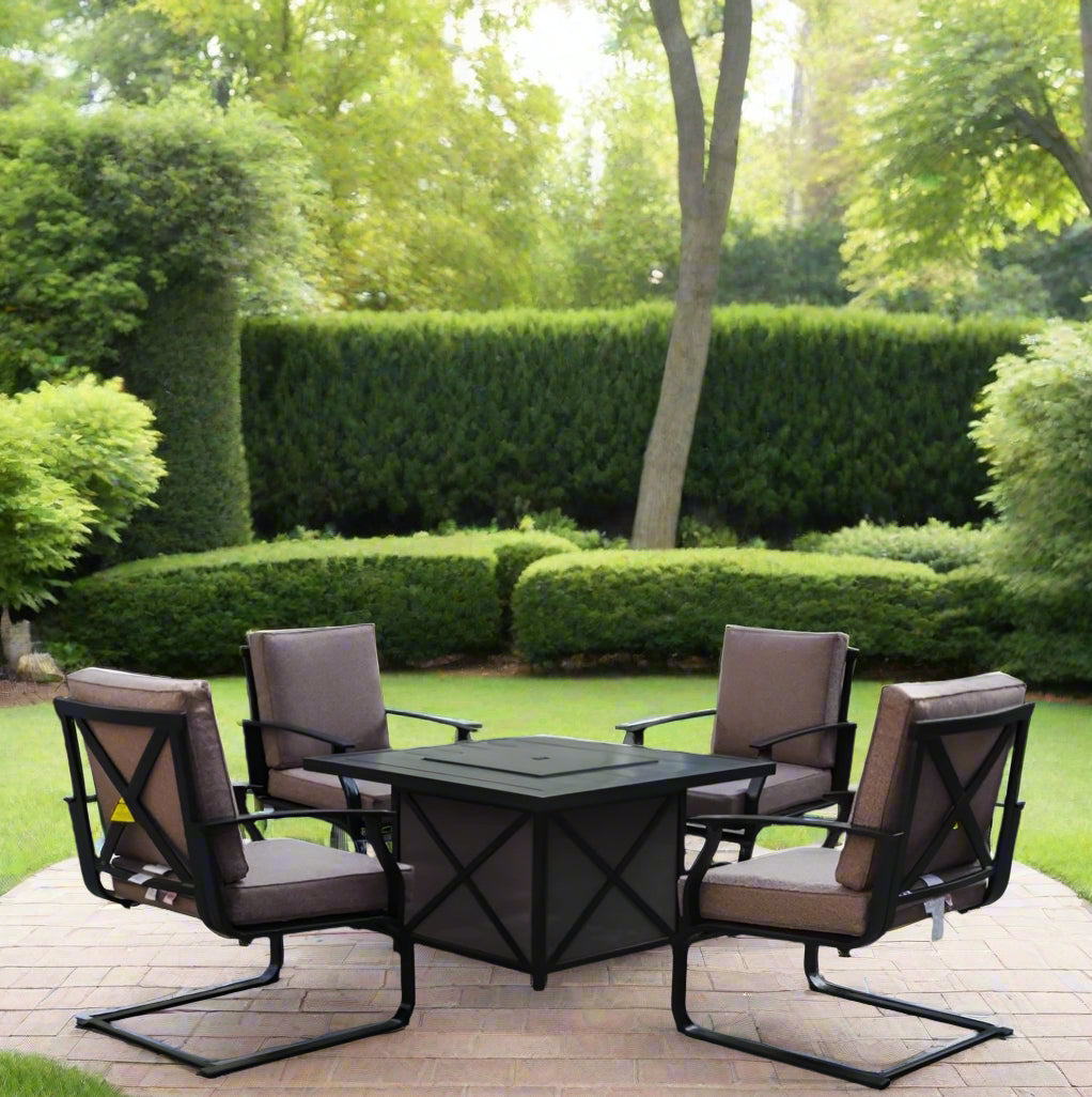 Riverside Cushioned Patio Spring Chat Set