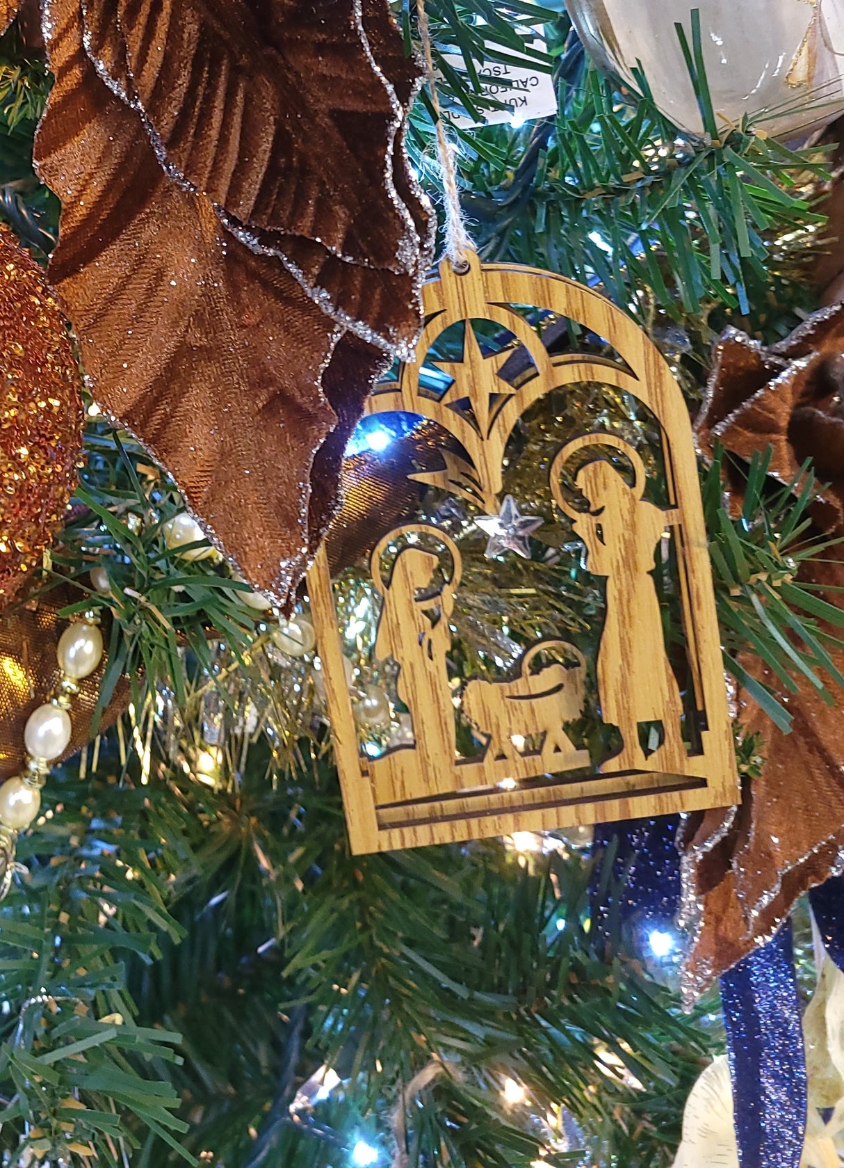 5.5" Wooden Nativity Ornament