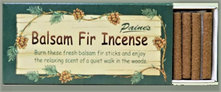 Set of 24 Balsam Fir Incense Sticks & Holder