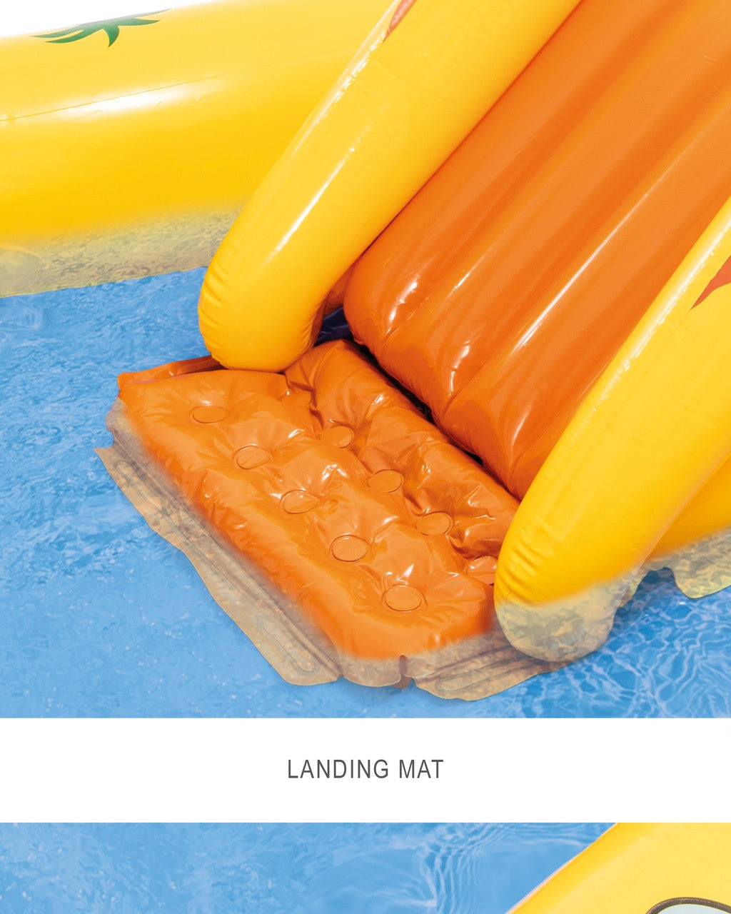 Dinosaur themed inflatable water park for kids.