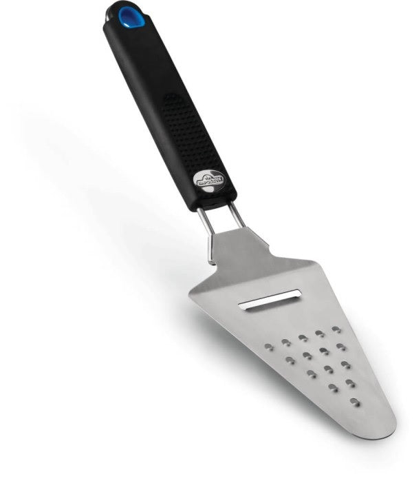This image shows the spatula with the grated bottom.