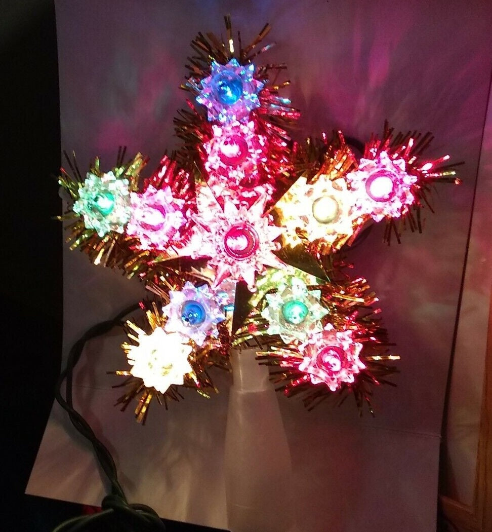 Lighted Everglow Christmas Tree Star Topper