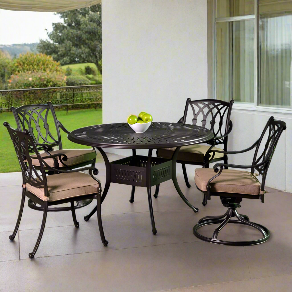 Madison Cast Aluminum Cushioned Patio Dining Sets
