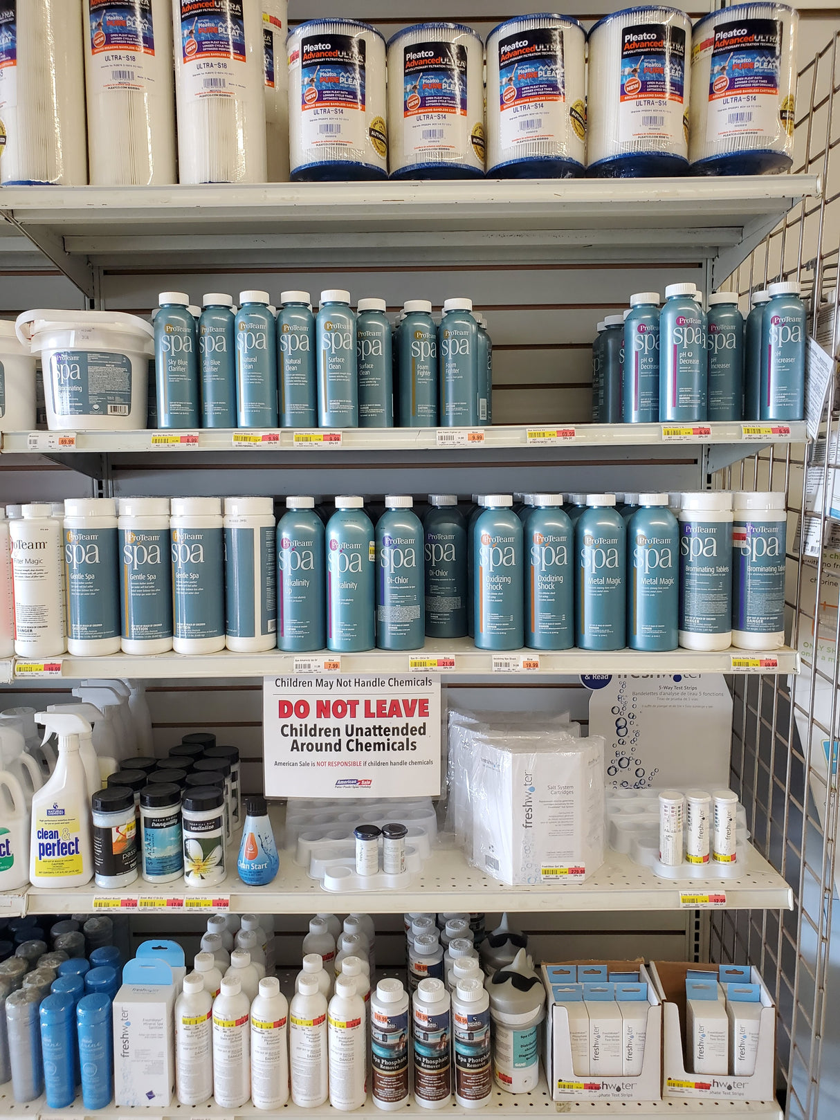 Assorted Pool & Spa Chemicals at the Outlet