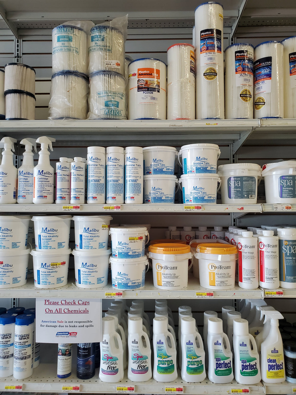 Assorted Pool & Spa Chemicals at the Outlet