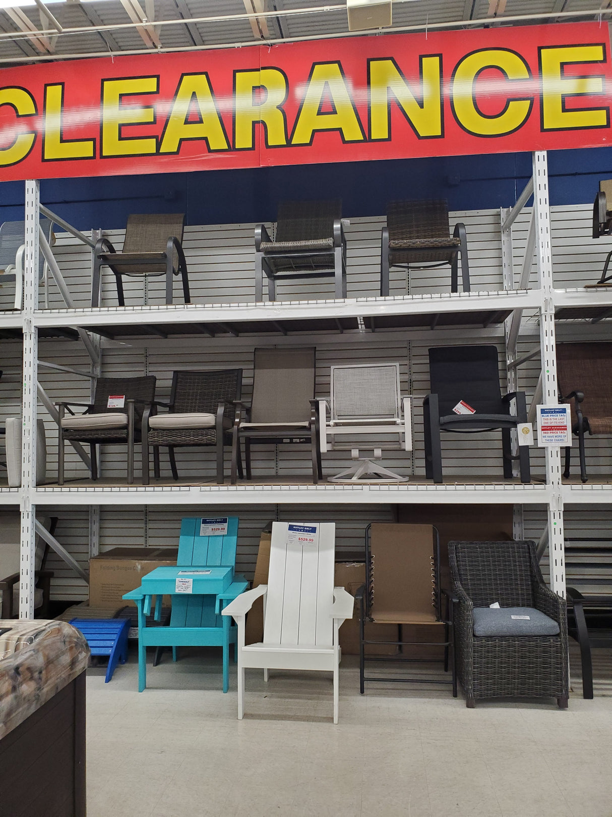Multiple Last Chance, One-of-a-Kind and Clearance Chairs at the Outlet!