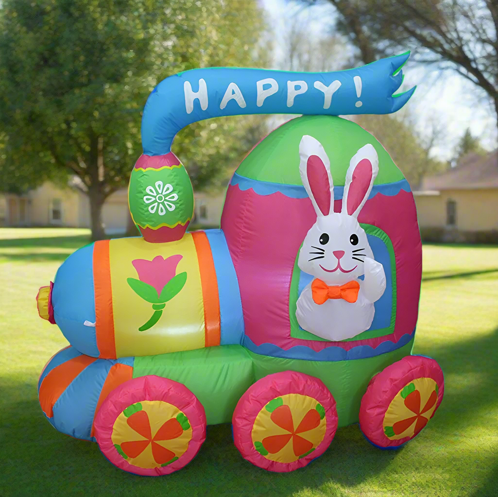 4' Air Inflatable Easter Train Yard Decoration