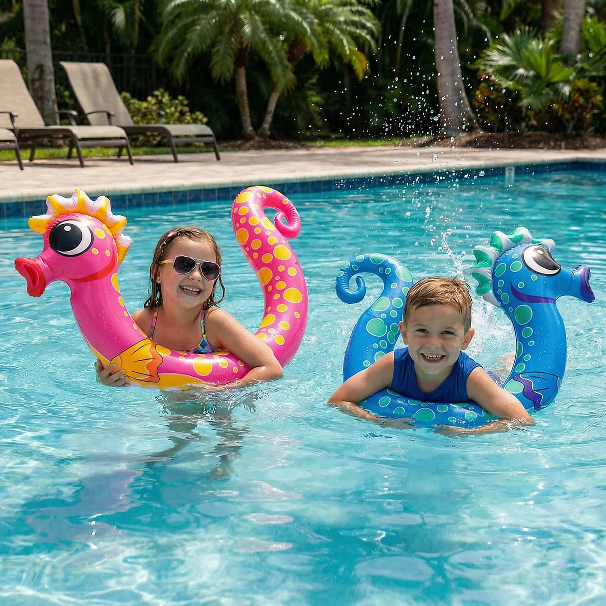 Poolmaster's Inflatable Seahorse Pool Noodles (2-Pack)