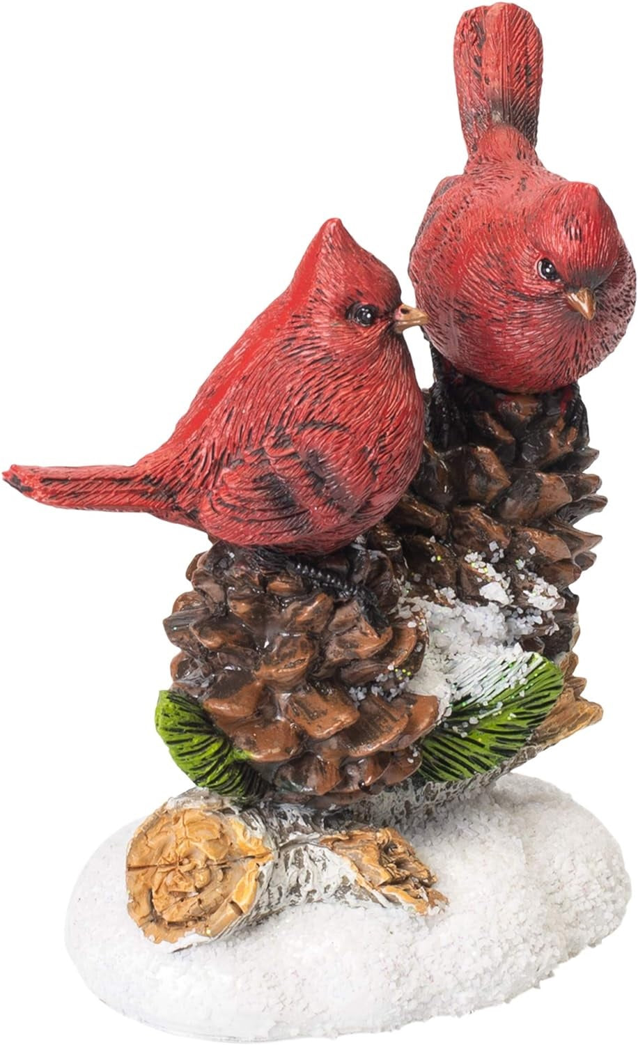 5.3" Cardinal Pine Cone Decorative Accent