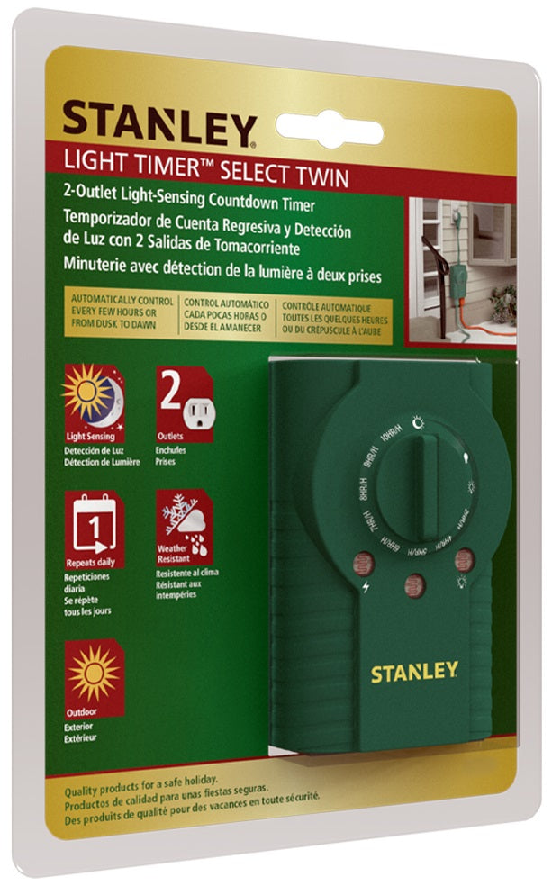 Stanley LightTimer Select Twin with Photocell Countdown Timer