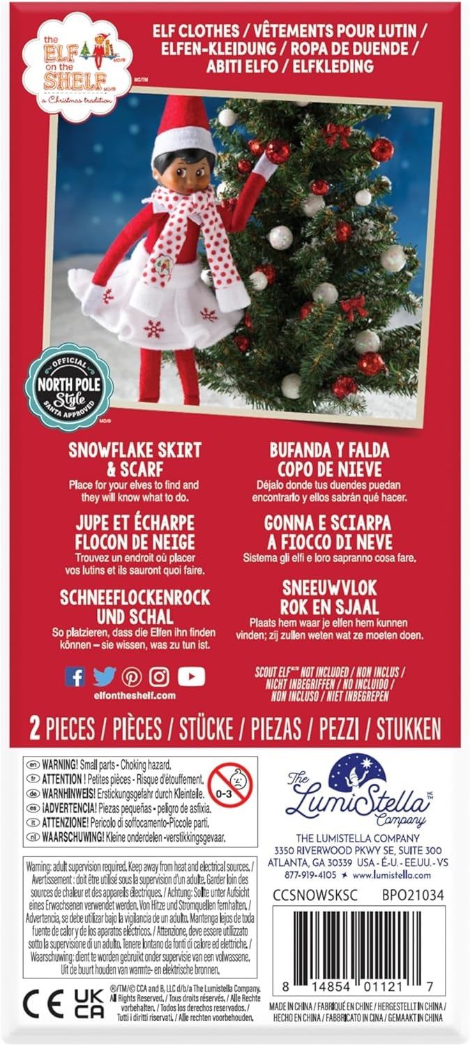 The Elf on the Shelf Claus Couture Collection® Snowflake Skirt & Scarf