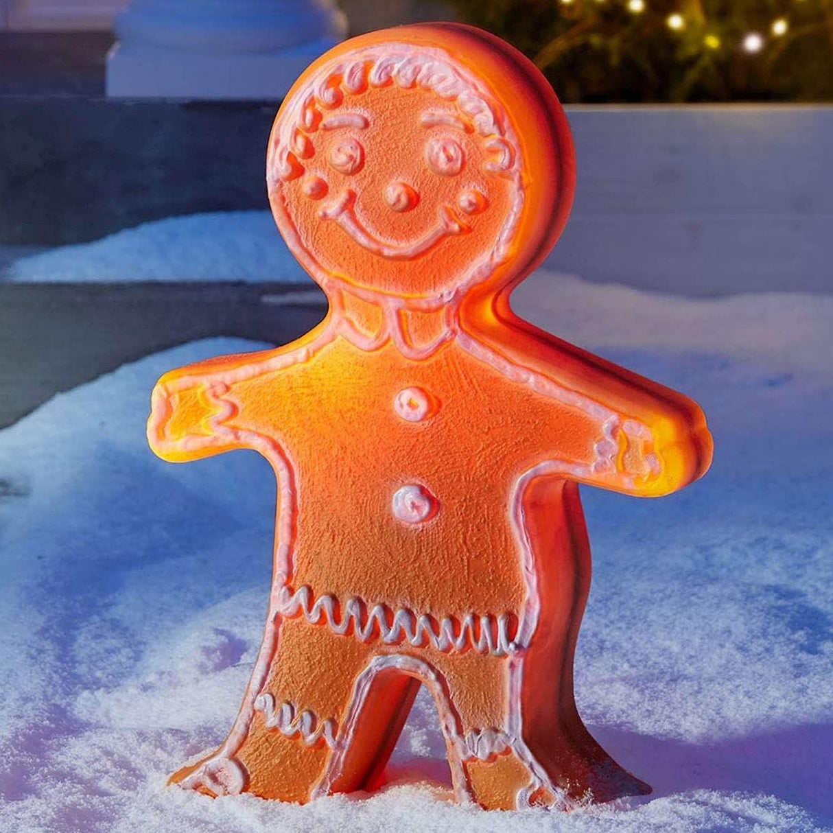 24" Gingerbread Boy/Girl Blow Mold Christmas Decoration