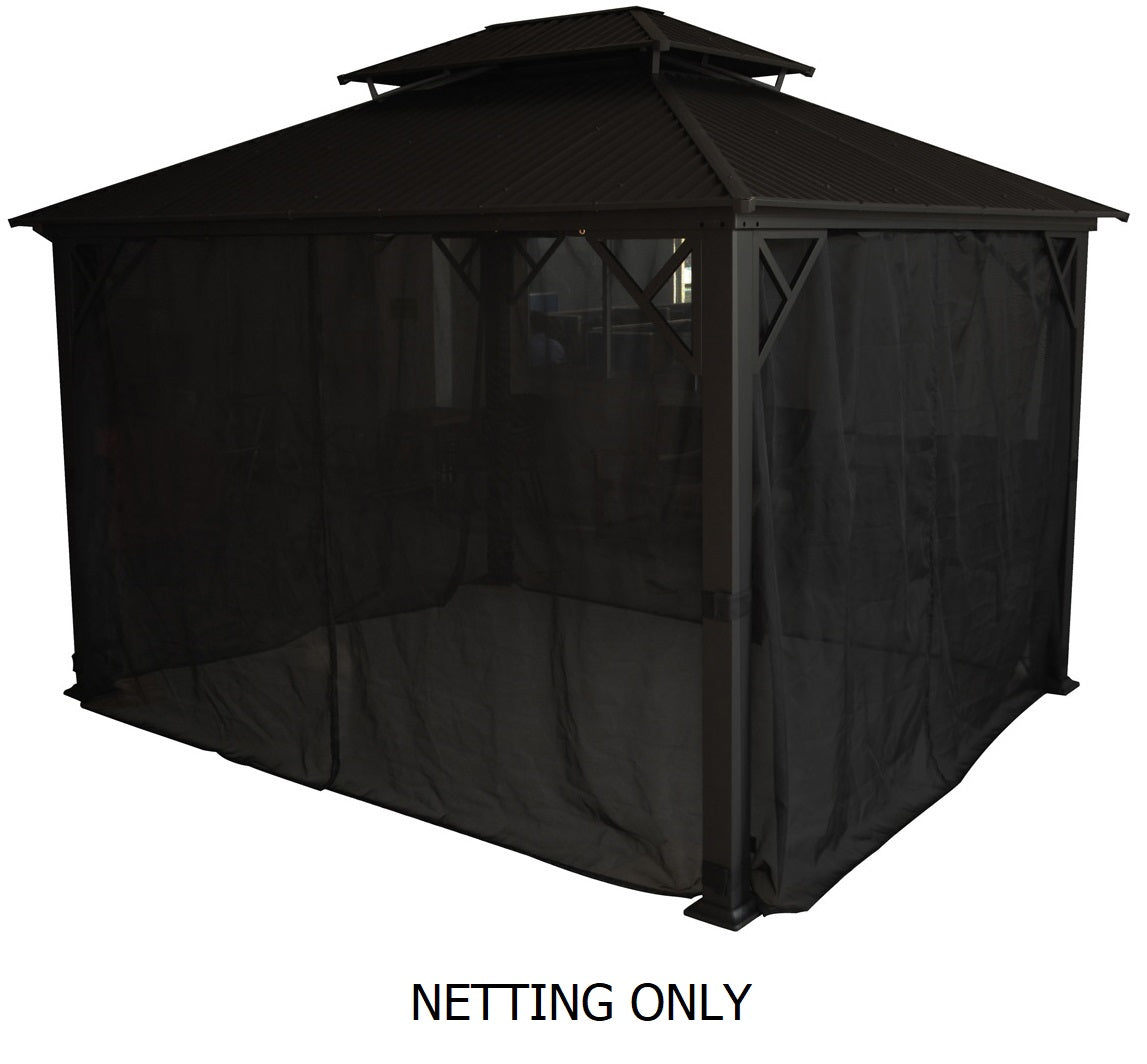 Mosquito Netting for Cambridge Hard Top 10'x12' or 12'x16' Gazebos