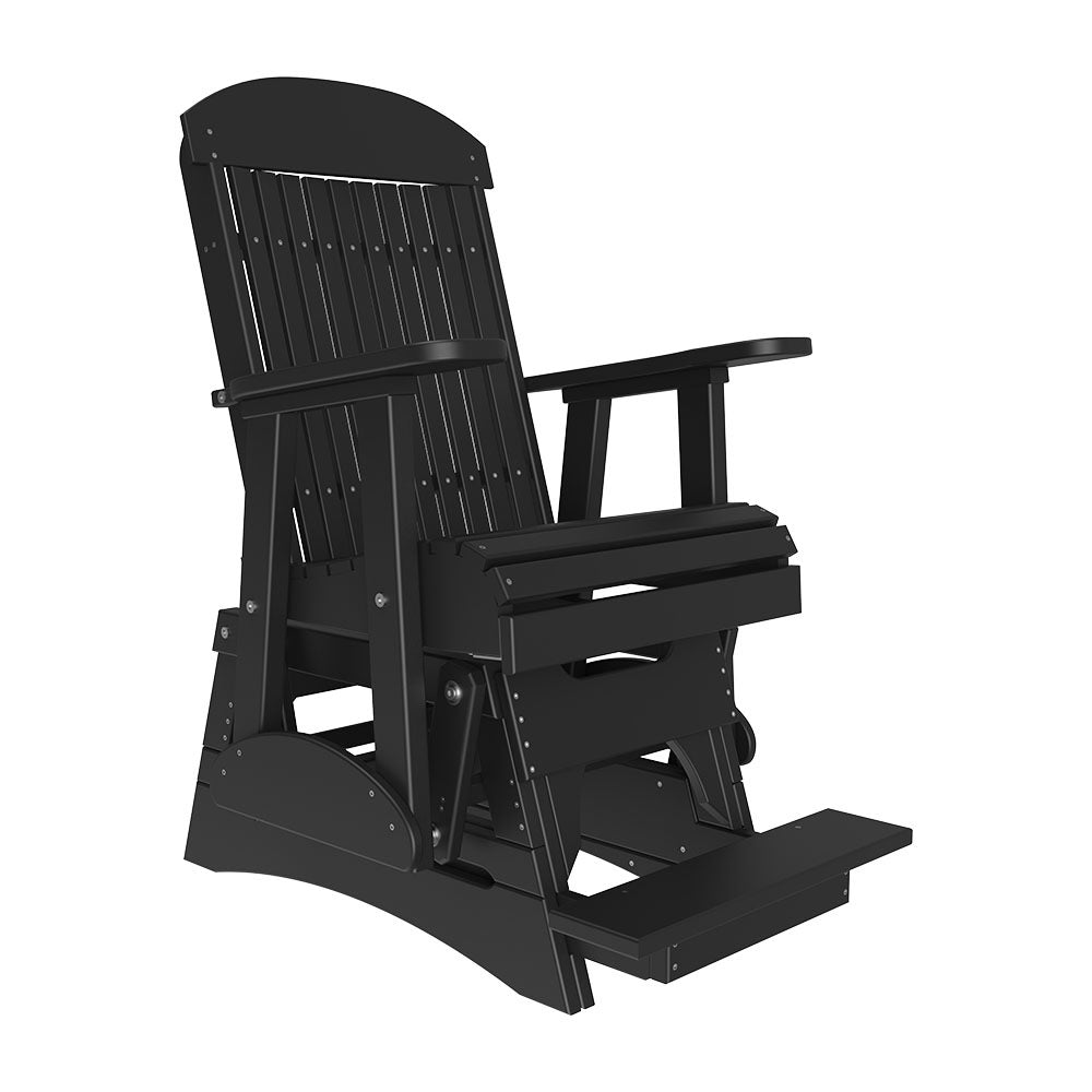 This is the Black colored balcony glider chair on a white background.