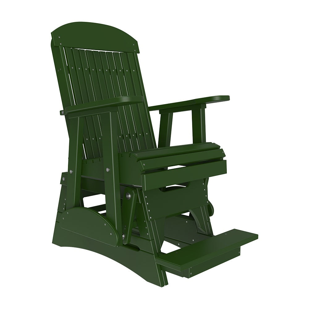 This is the Green colored balcony glider chair on a white background.