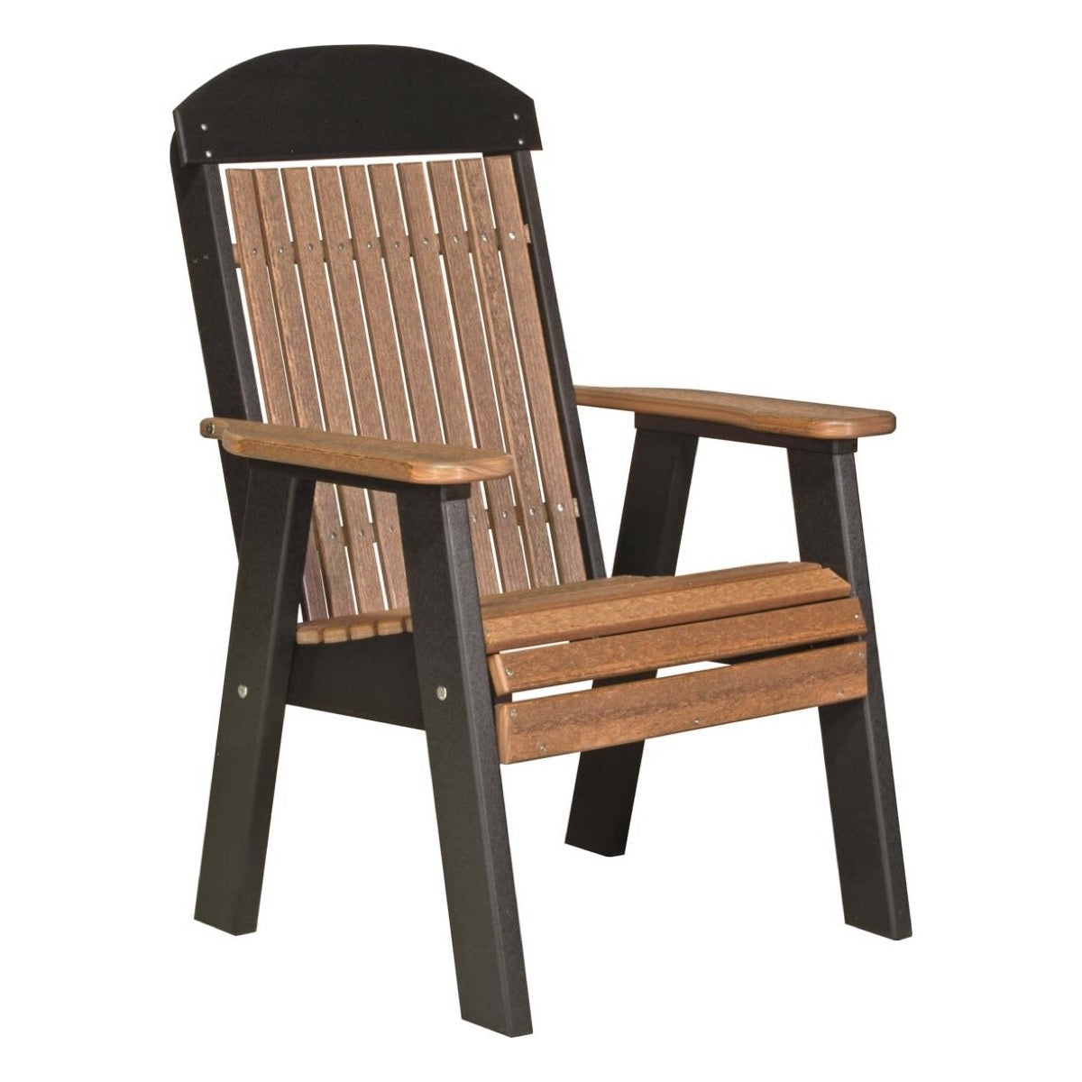 This is the Antique Mahogany and Black colored bench on a white background.
