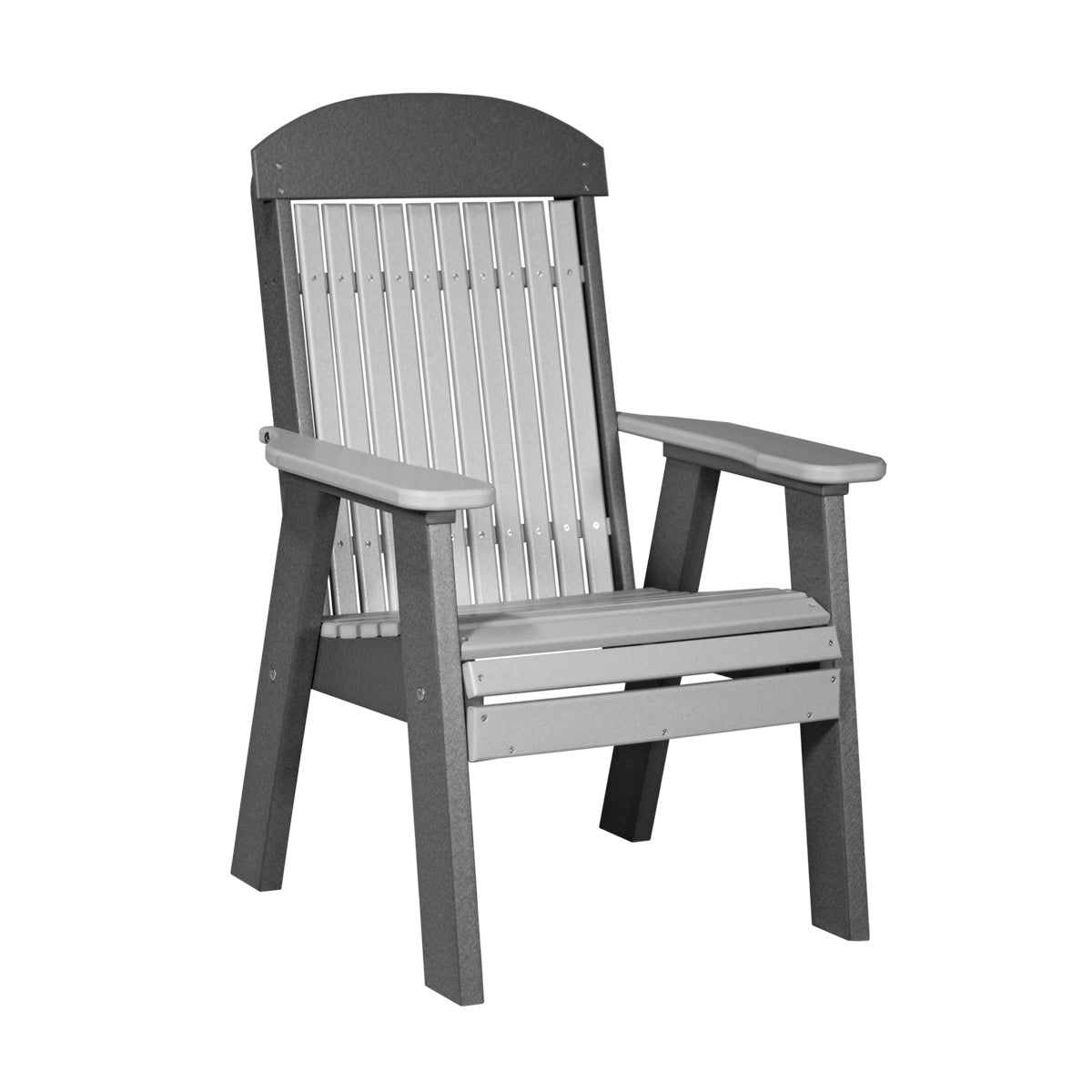 This is the Dove Gray and Slate colored bench on a white background.