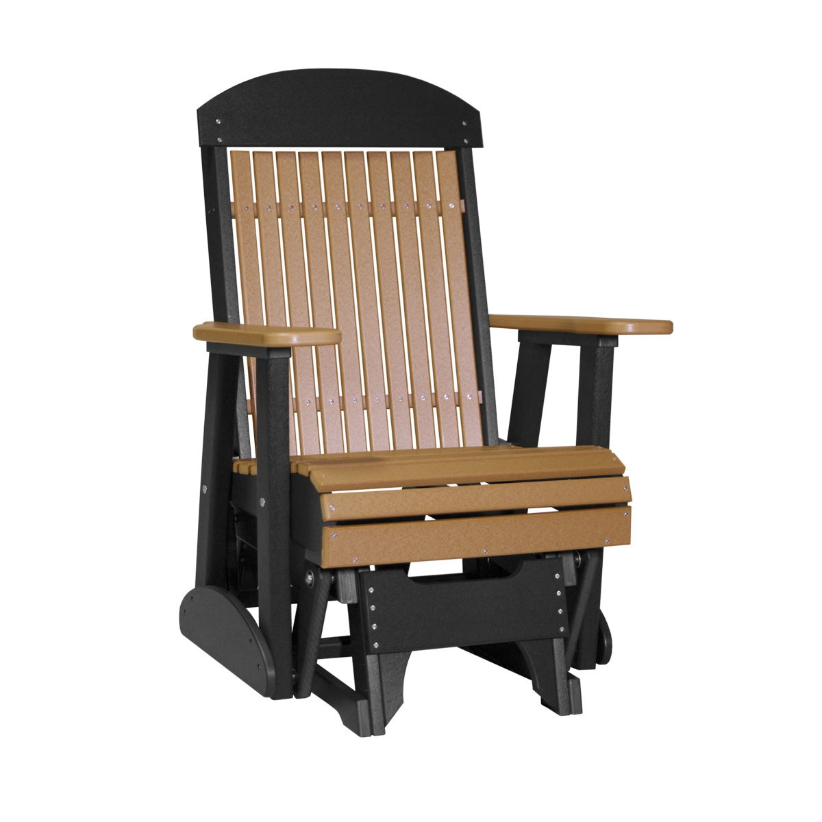 This is the Cedar and Black colored classic glider chair on a white background.