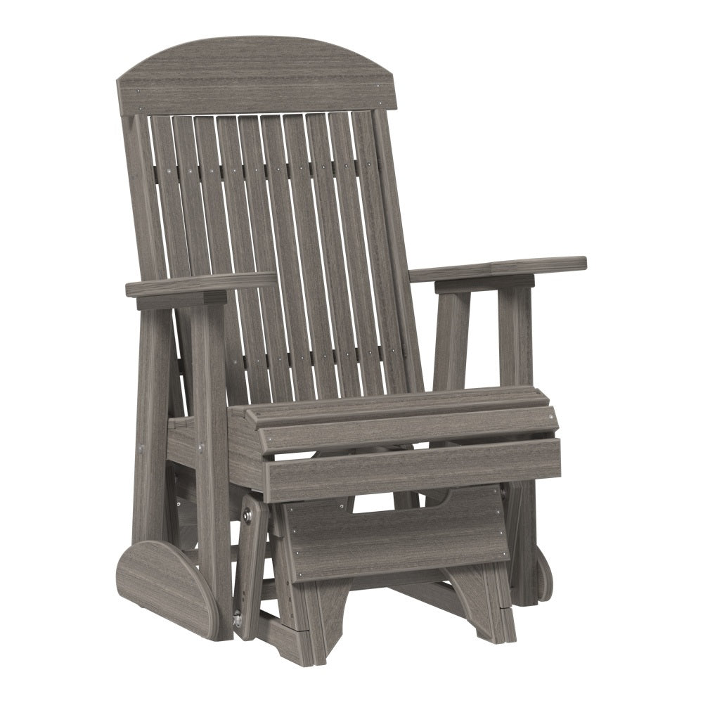 This is the Coastal Gray colored classic glider chair on a white background.