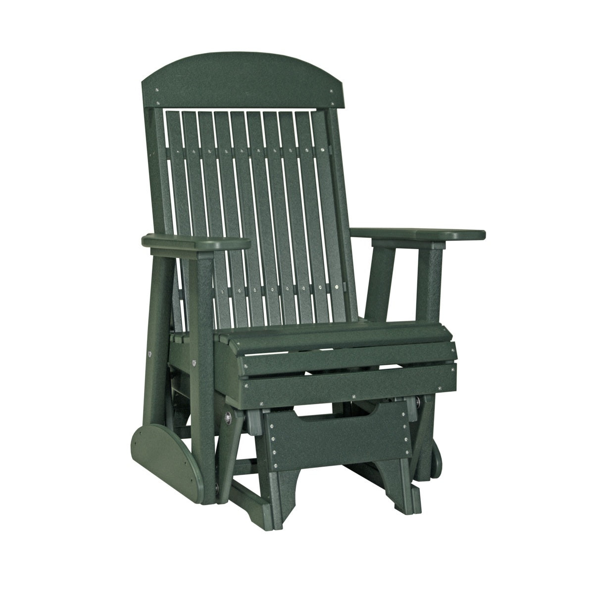 This is the Green colored classic glider chair on a white background.