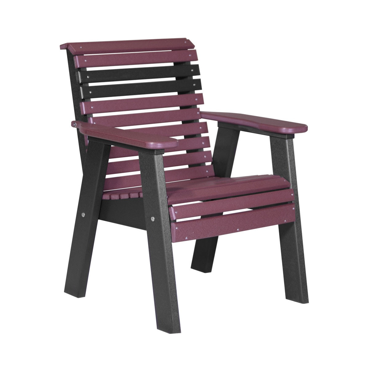 This is the Cherrywood and Black colored bench on a white background.
