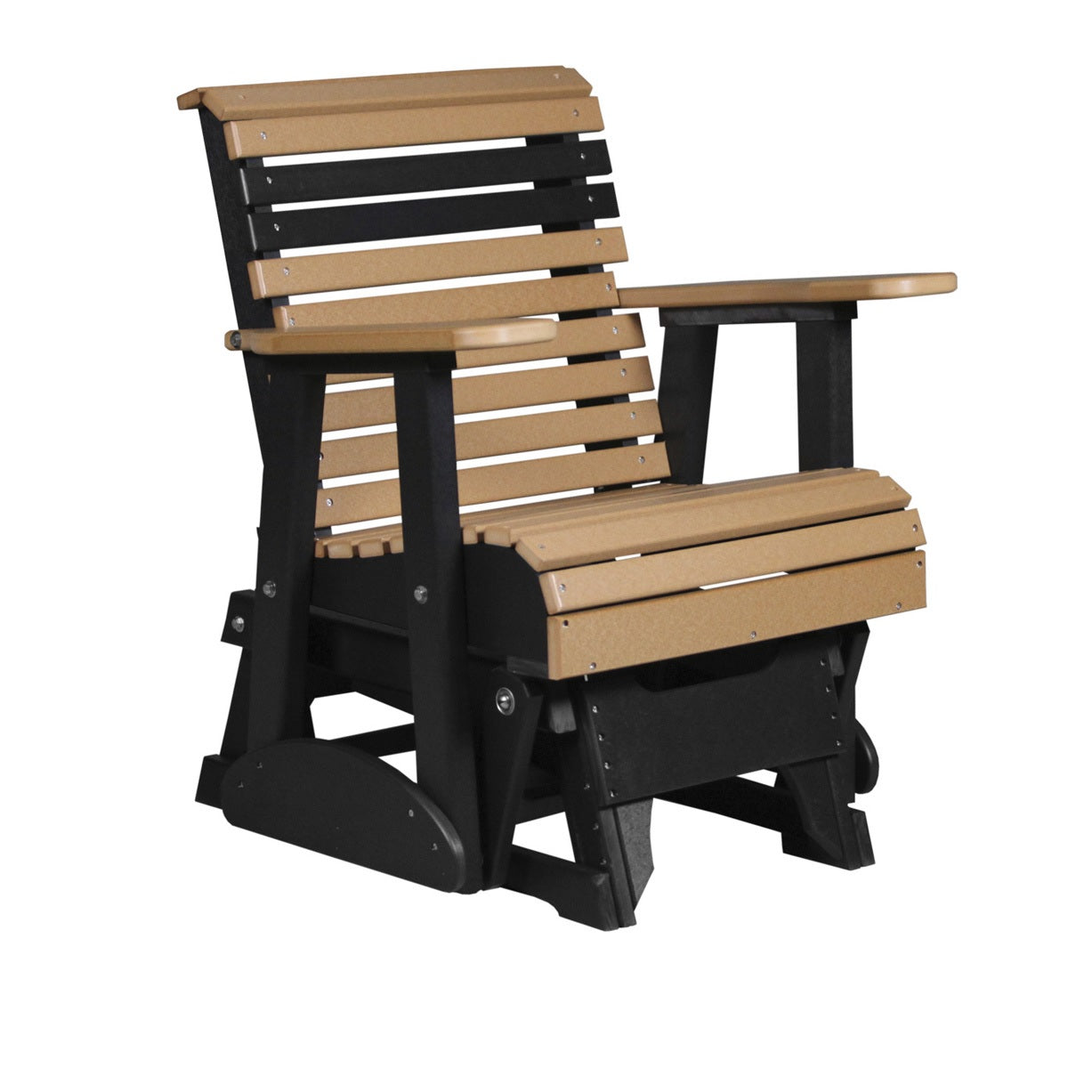 This is the Cedar and Black colored glider chair on a white background.