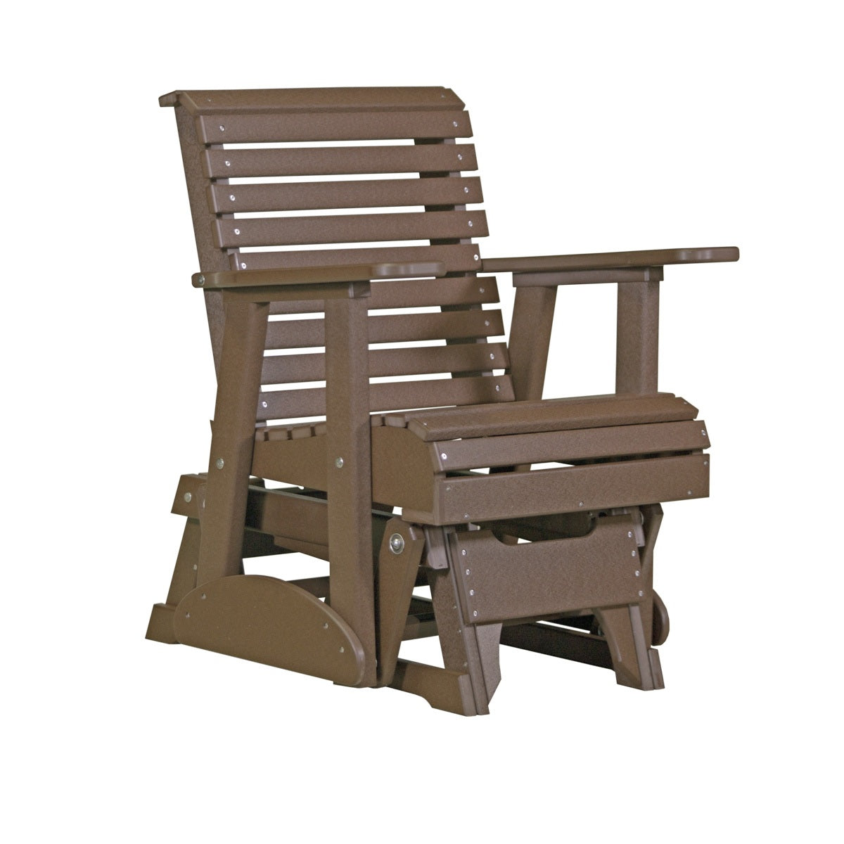 This is the Chestnut Brown colored glider chair on a white background.