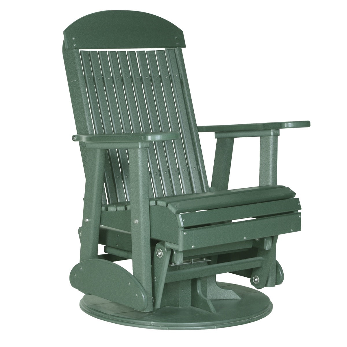 This is the Green colored swivel glider chair on a white background.